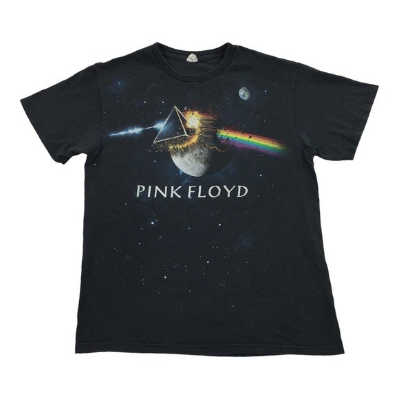 Vintage Pink Floyd Short Sleeve Band T-Shirt Medium Black 70s 80s Music Rock M - Picture 1 of 6